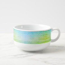 Tasse à soupe bleu-vert rafraîchissante