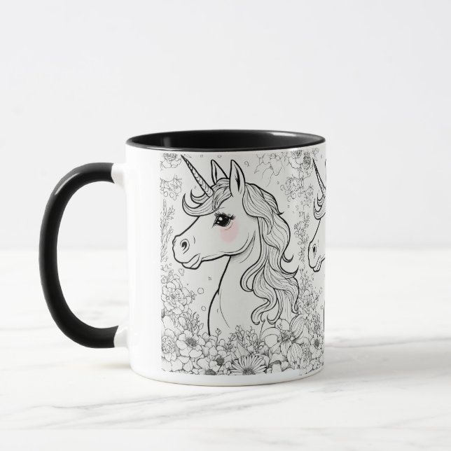 Tasse à thé avec design licorne (Gauche)