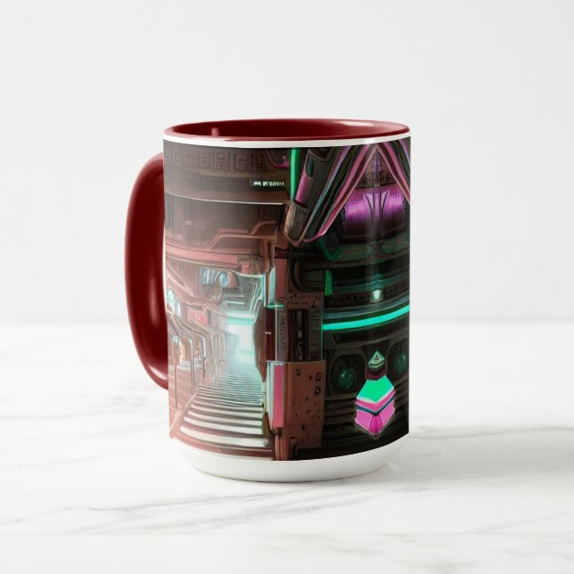 Tasse à thème de ville Steampunk (Devant gauche)