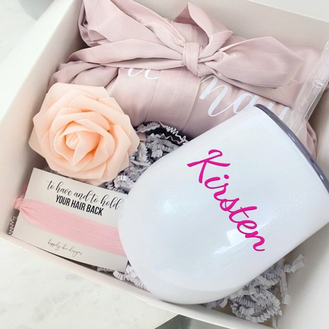 Tasse à vin personnalisée pour demoiselle d'honneu (Personalized Bridesmaid Wine Tumbler)