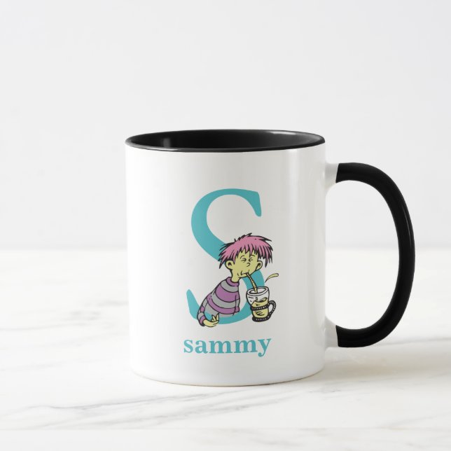 Tasse ABC du Dr Seuss : Lettre S - Bleu | Ajouter Votre  (Droite)