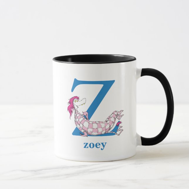 Tasse ABC du Dr Seuss : Lettre Z - Bleu | Ajouter Votre  (Droite)