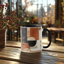 Tasse abstraite botanique - Moderne Terreux Person