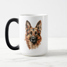 Tasse accent noir portrait de Berger Allemand