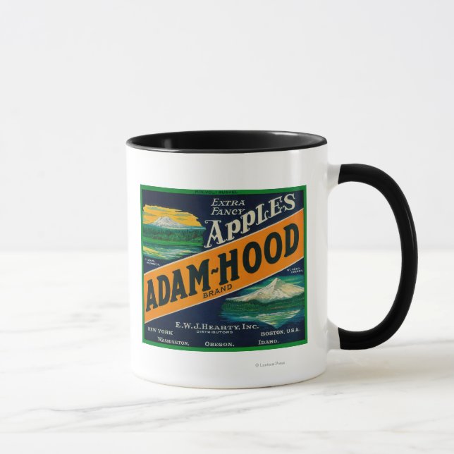 Tasse Adam-Hood Apple Crate Label Hood River, OU (Droite)