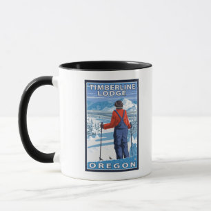 Tasse Admirer de skieur - loge de Timberline, Orégon