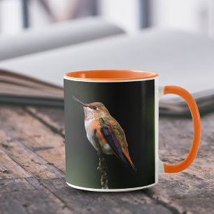 Tasse Adorable colibri roux à la branche