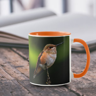 Tasse Adorable colibri roux à la branche
