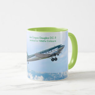 Tasse Aéronef vintage pour la boue classique blanche