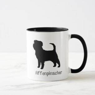 Tasse Affenpinscher Chien race Silhouette personnalisé