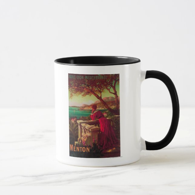 Tasse Affiche de voyage de la Côte d'Azur # 2 (Droite)