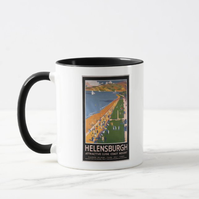 Tasse Affiche des foules le long de Clyde Coast Beach Ra (Gauche)