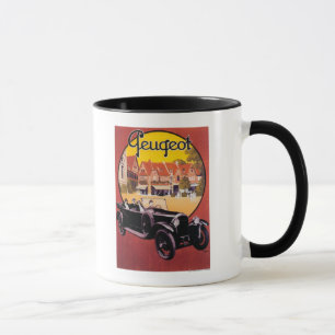 Tasse Affiche promotionnelle d'automobile de Peugeot
