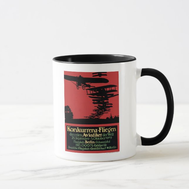 Tasse Affiche promotionnelle de l'aérodrome de Konkurren (Droite)