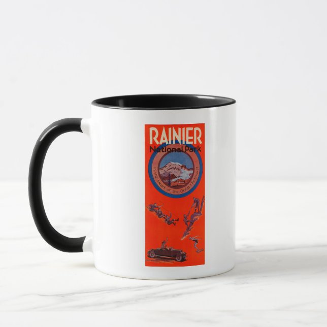Tasse Affiche publicitaire du Mont Rainier 2 (Gauche)