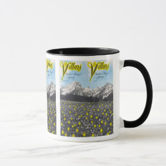 Tasse Affiche vintage de ski, ski Villars