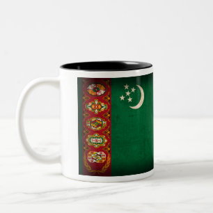 Tasse affligée par drapeau du Turkménistan