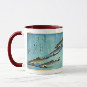 Tasse Ai (truite) - Photos japonaises couleur Hiroshige