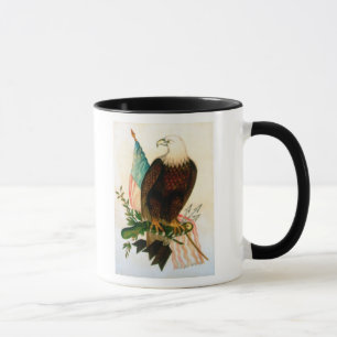 Tasse Aigle chauve avec le drapeau
