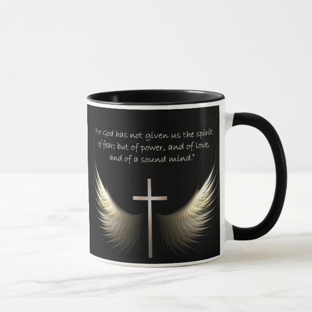 Tasse Ailes de Saint-Esprit avec le vers de croix et (Droite)