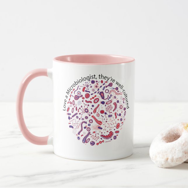 Tasse Aimez un microbiologiste (Avec donut)