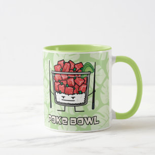 Tasse Aku de baguettes de salade de poisson cru d'Hawaï
