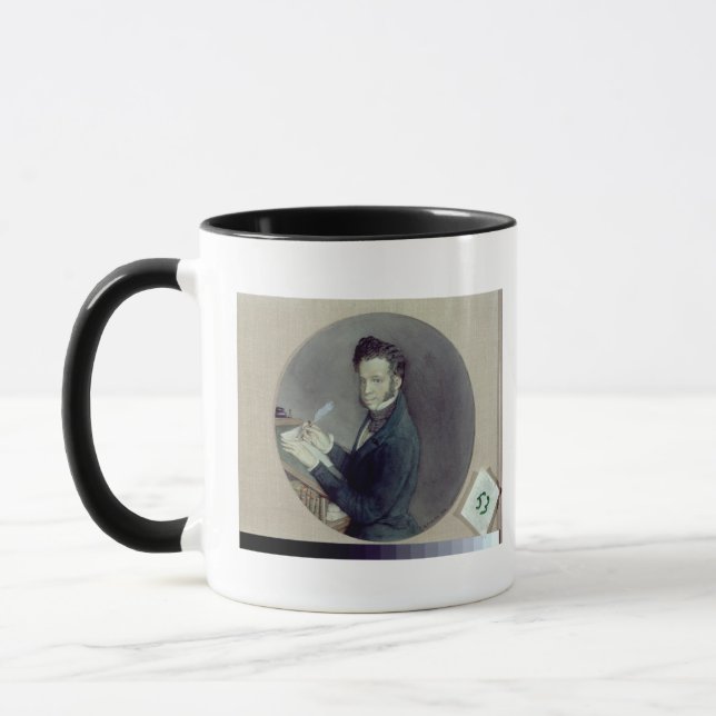 Tasse Alexandre Pushkin au travail, 1899 (Gauche)