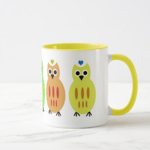 Tasse alignée par hibou