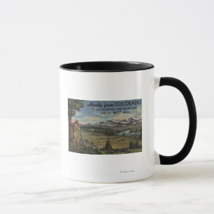 Tasse Allo (scène de montagne et de prairie)