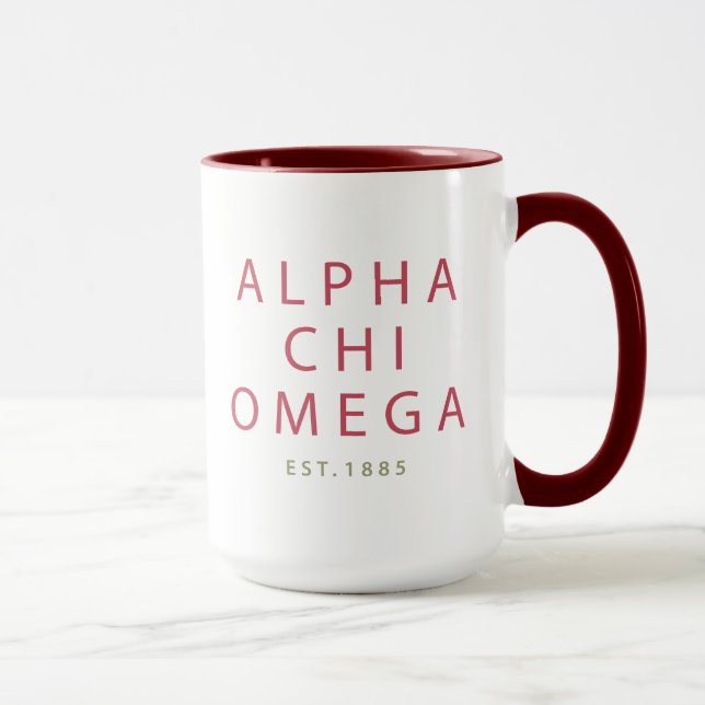 Tasse Alpha est d'Omega | de Chi. 1885 (Droite)