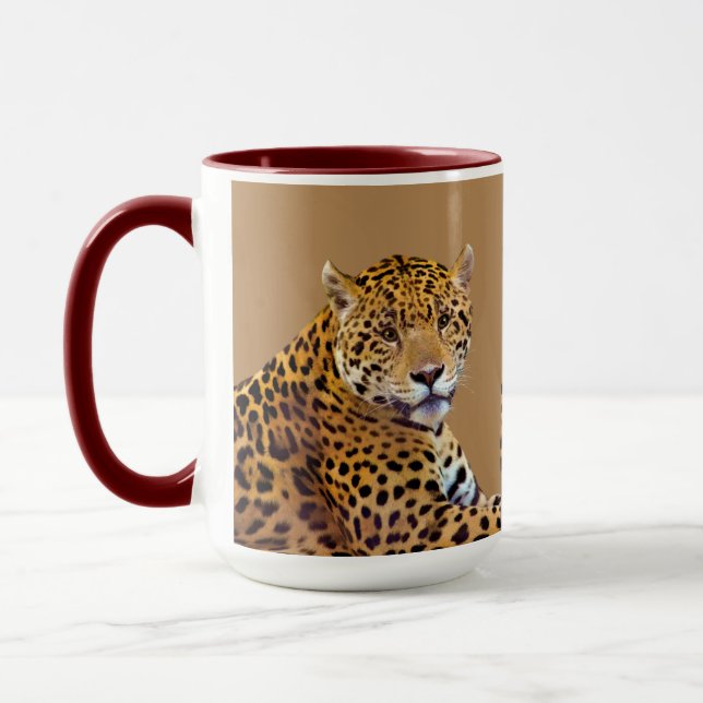 Tasse Amateur de gros chat Jaguar tacheté #Cadeau (Gauche)