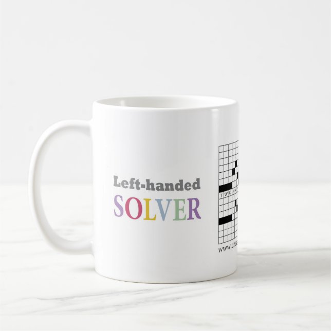 Tasse ambidextre de mots croisé (Gauche)