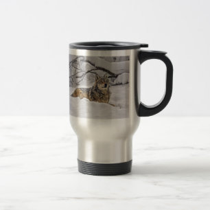 Tasse américaine de voyage de loup gris de loup
