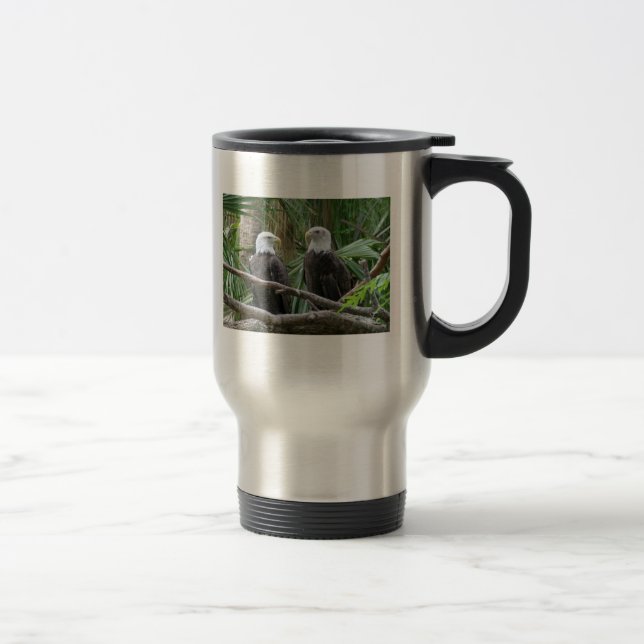 Tasse américaine de voyage d'Eagle chauve (Droit)