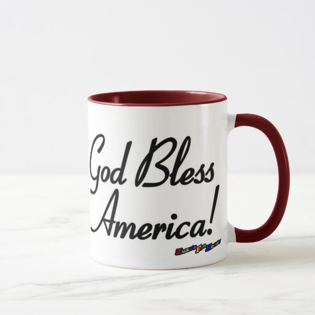 Tasse American Flag - Dieu bénisse l'Amérique! (Droite)