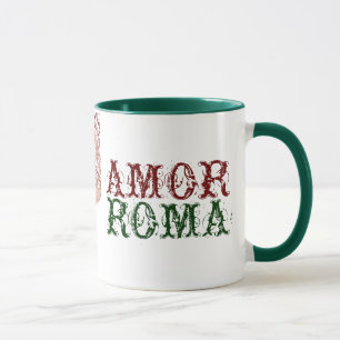 Tasse Amor Roma avec la dentelle verte