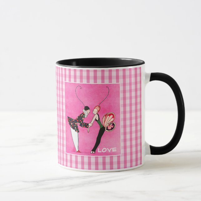 Tasse Amour. Art Déco Cadeau de la Saint-Valentin (Droite)