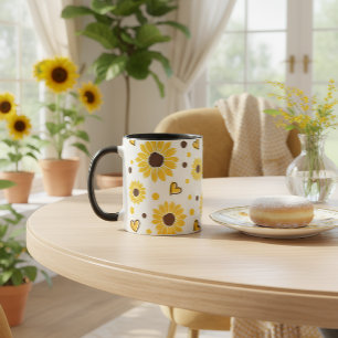 Tasse Amour Tournesol – Mug Café Jaune Floral Mign