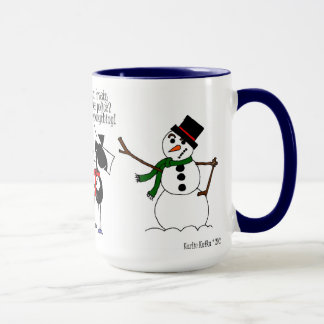 Tasse Amusant cheval et bonhomme de neige