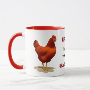 Tasse Amusant éleveur de poulet urbain Red Hen