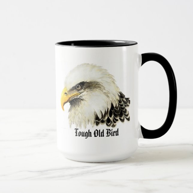 Tasse Amusant "Tough old Bird" Humour Bald Eagle Bird (Droite)