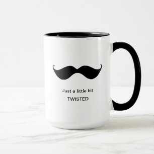 Tasse Amusante Moustache un peu tordue excentrique