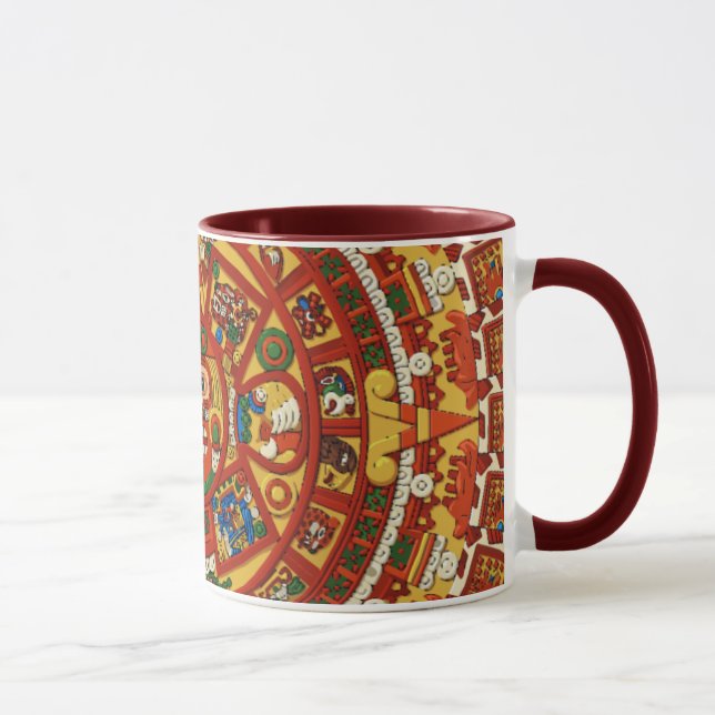 Tasse Ancien Calendrier Maya Aztèque Conception de la ta (Droite)