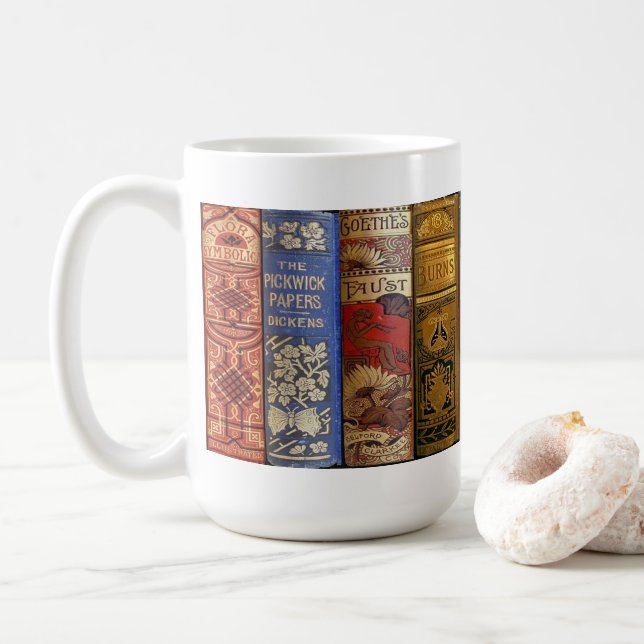 Tasse ancienne de livre (Avec donut)