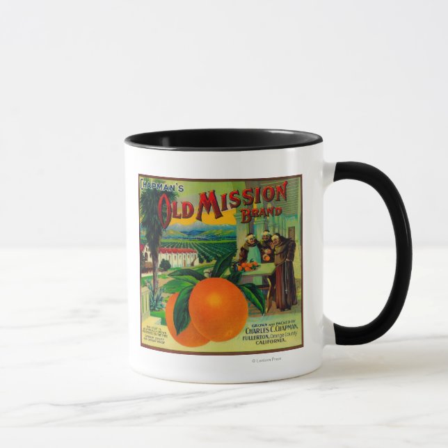 Tasse Ancienne mission Orange LabelFullerton, CA (Droite)