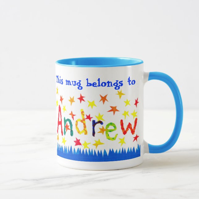 Tasse 'Andrew' Nom propre à Ringer Mug.. (Droite)