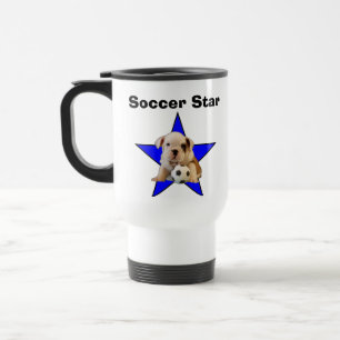 Tasse anglaise de chiot de bouledogue d'étoile du
