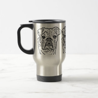 Tasse anglaise de voyage de bouledogue