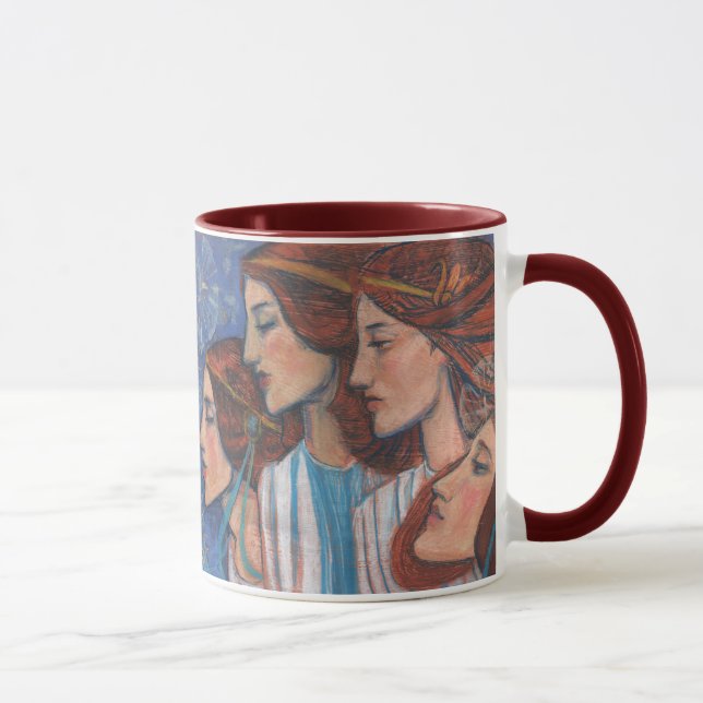 Tasse Angles Art Nouveau Gingembre Auburn Red Hair Femme (Droite)