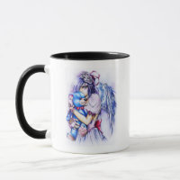 Anime Gothique Rose Angel Girl Avec Teddy